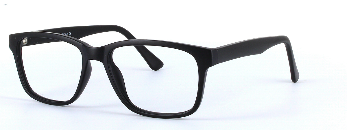 Chelsea Black Oval Square Plastic Glasses - Image View 1