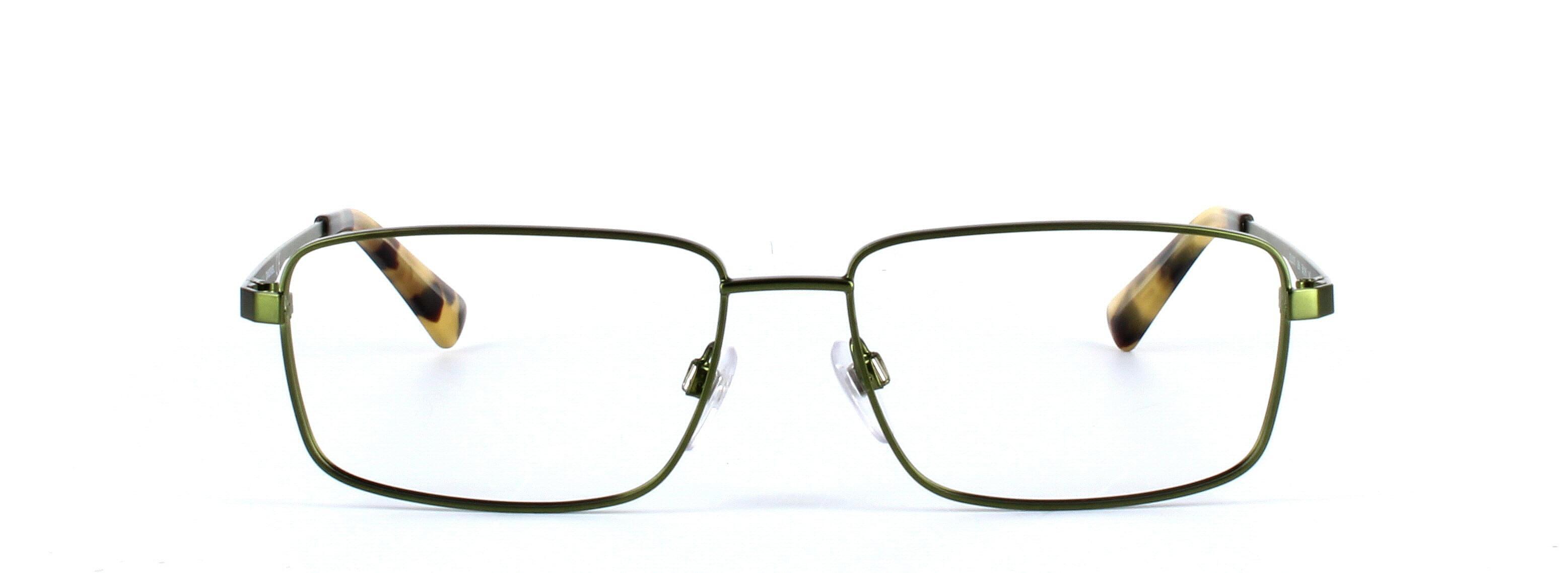 Diesel (DL5375-096) Olive Green Full Rim Rectangular Metal Glasses - Image View 5