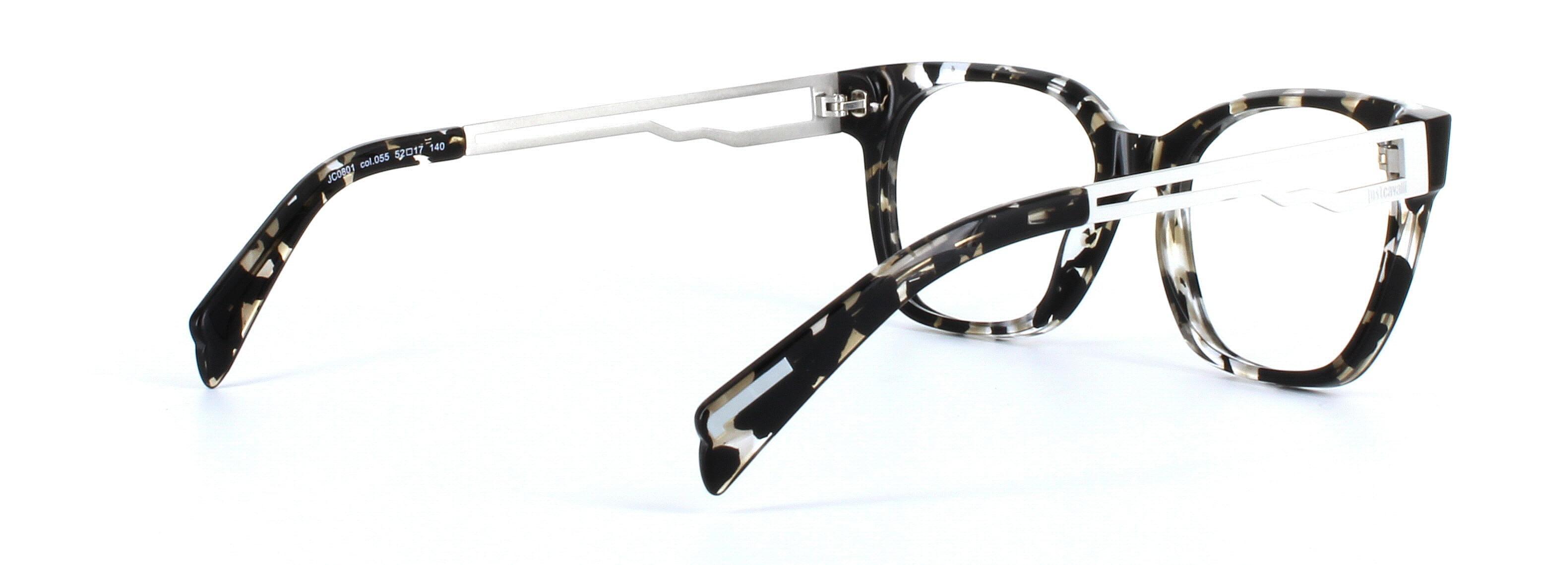 JUST CAVALLI (JC0801-055) Black/Brown Full Rim Square Acetate Glasses - Image View 4