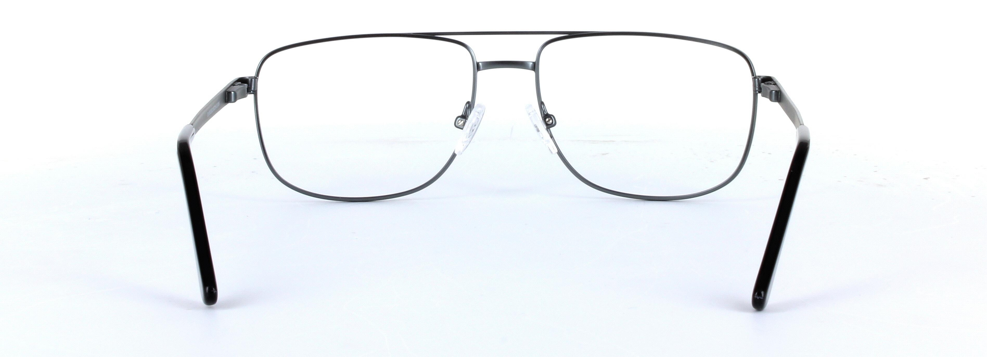 Marlowe Gunmetal Full Rim Oval Metal Glasses - Image View 3
