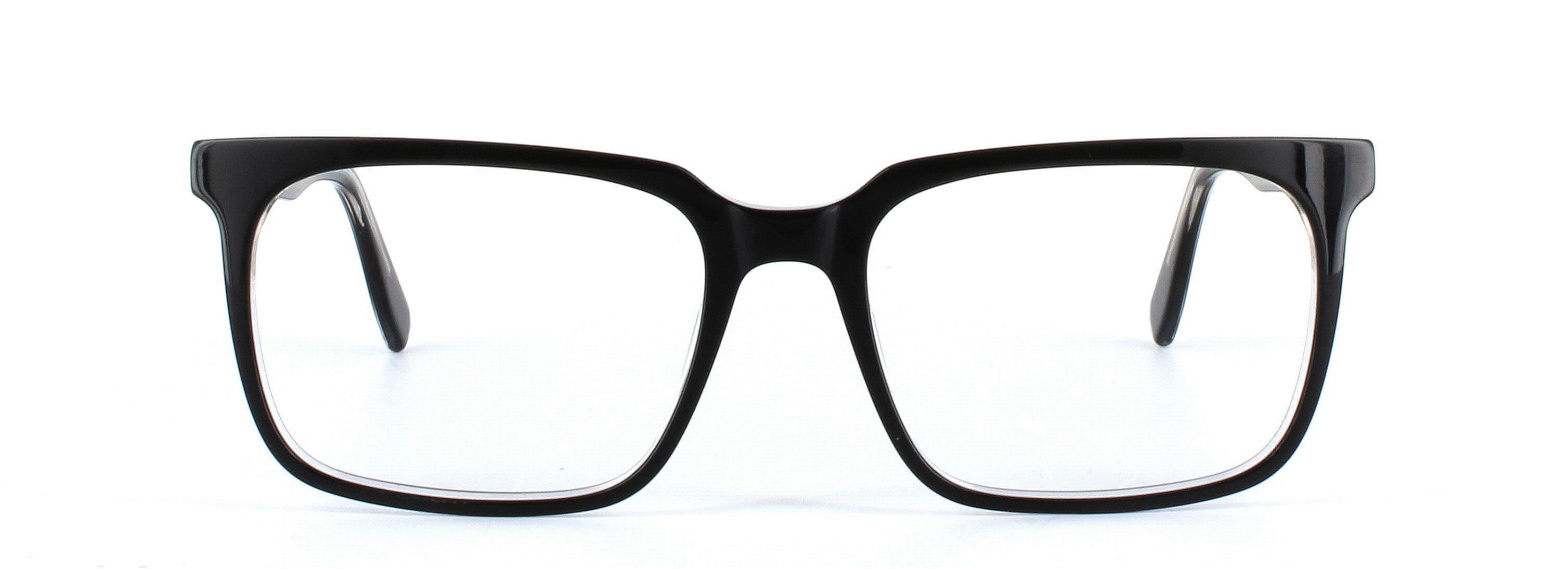 Coombe Black Full Rim Rectangular Acetate Glasses - Image View 5