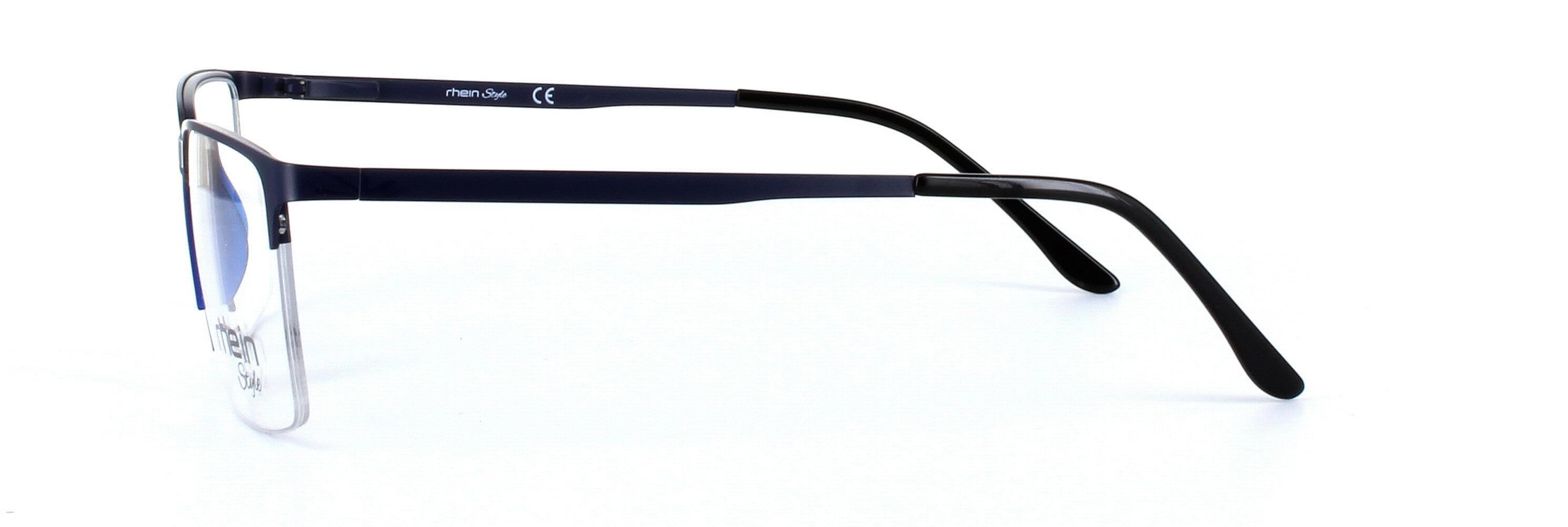 Hamilton Blue Semi Rimless Rectangular Metal Glasses - Image View 2