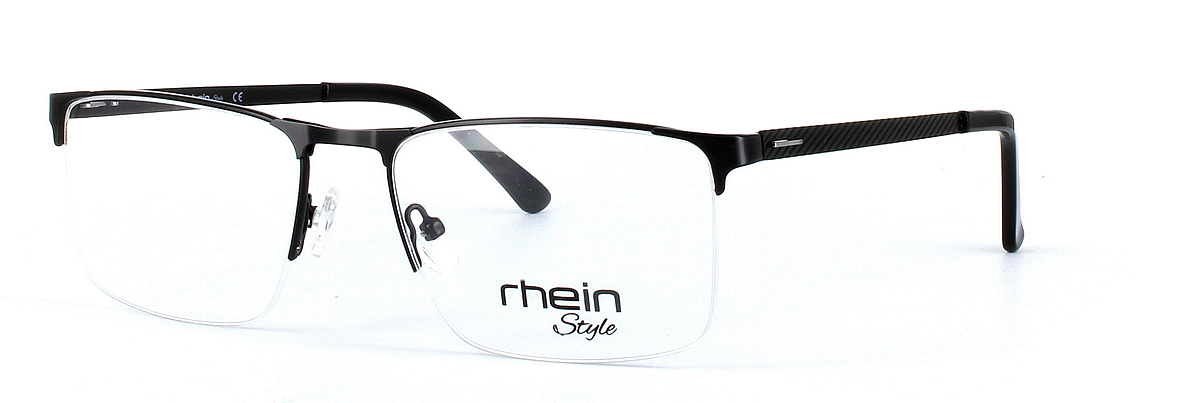 Mansell Matt Black Semi Rimless Rectangular Metal Glasses - Image View 1