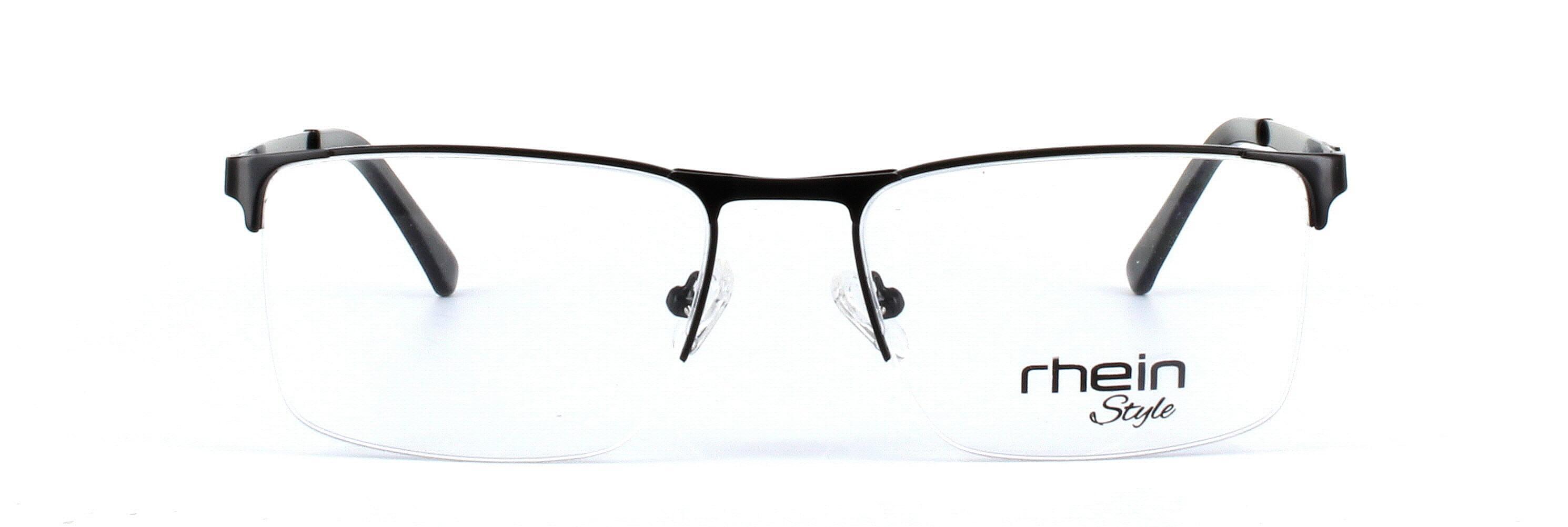 Mansell Matt Black Semi Rimless Rectangular Metal Glasses - Image View 5