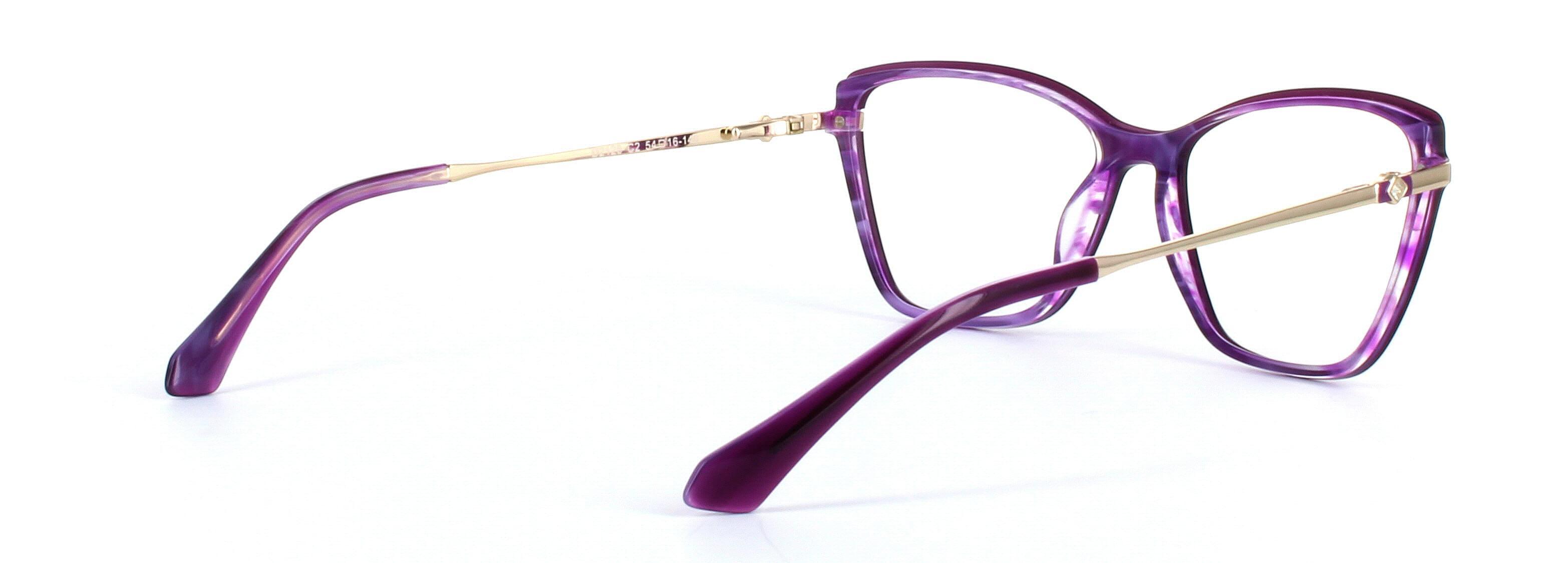 Jeanine Purple Full Rim Acetate Glasses - Image View 4