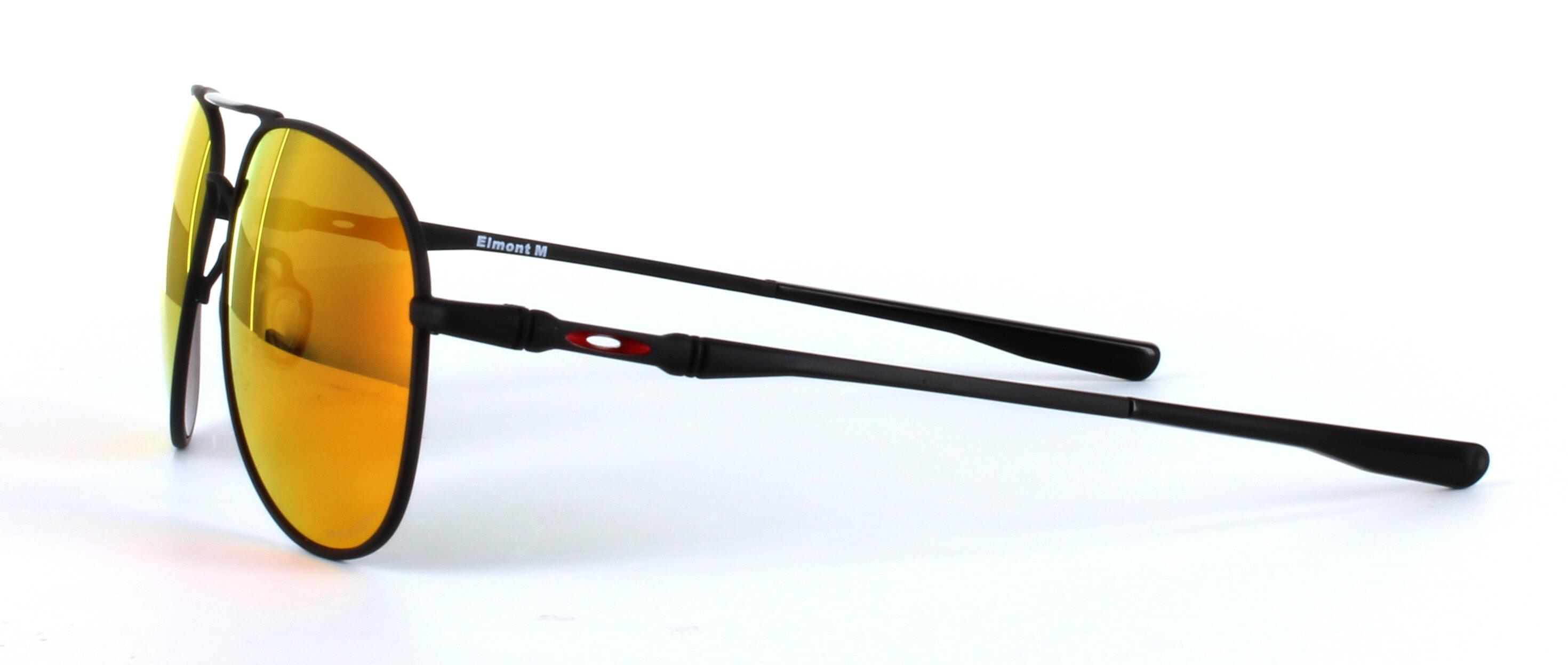 Oakley Elmont Black Full Rim Aviator Metal Sunglasses - Image View 2