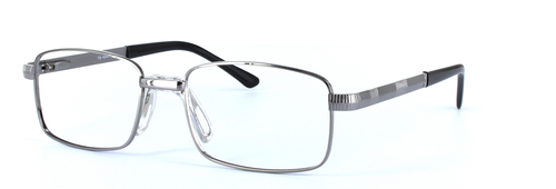 Jackson Gunmetal Full Rim Rectangular Metal Glasses - Image View 1
