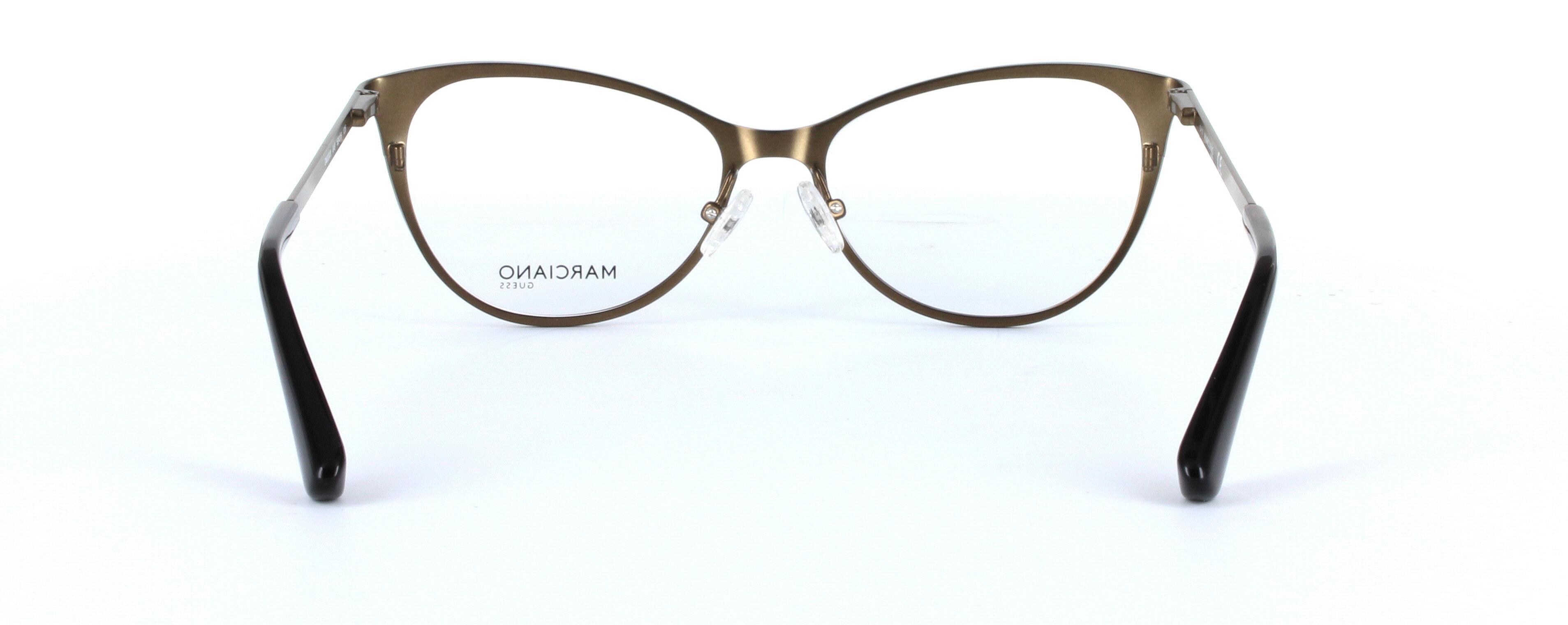 GUESS MARCIANO (GM0309-049) Bronze Full Rim Oval Metal Glasses - Image View 3