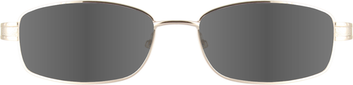 Anna Gold Full Rim Oval Rectangular Metal Sunglasses - Image View 1