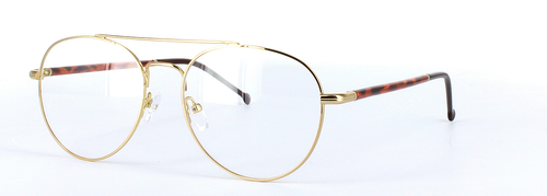 Emiliano Gold Full Rim Aviator Metal Glasses - Image View 1