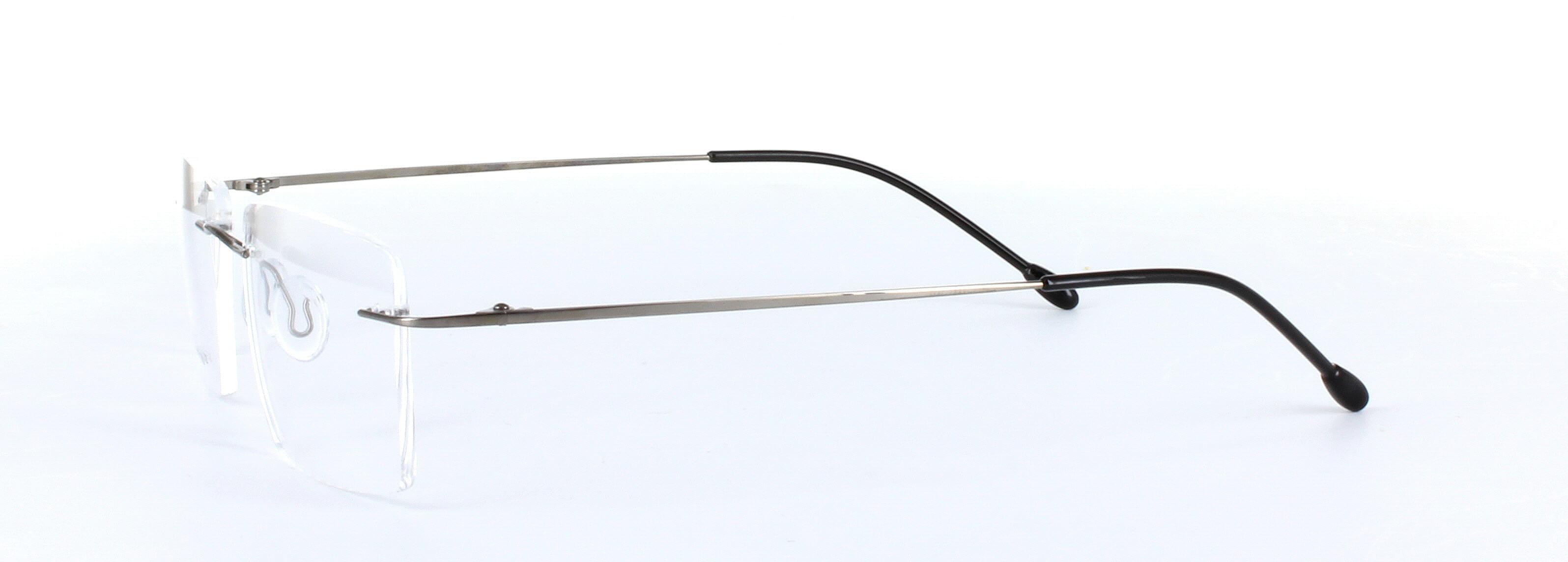 Lorenzo Gunmetal Full Rim Rectangular Metal Glasses - Image View 2
