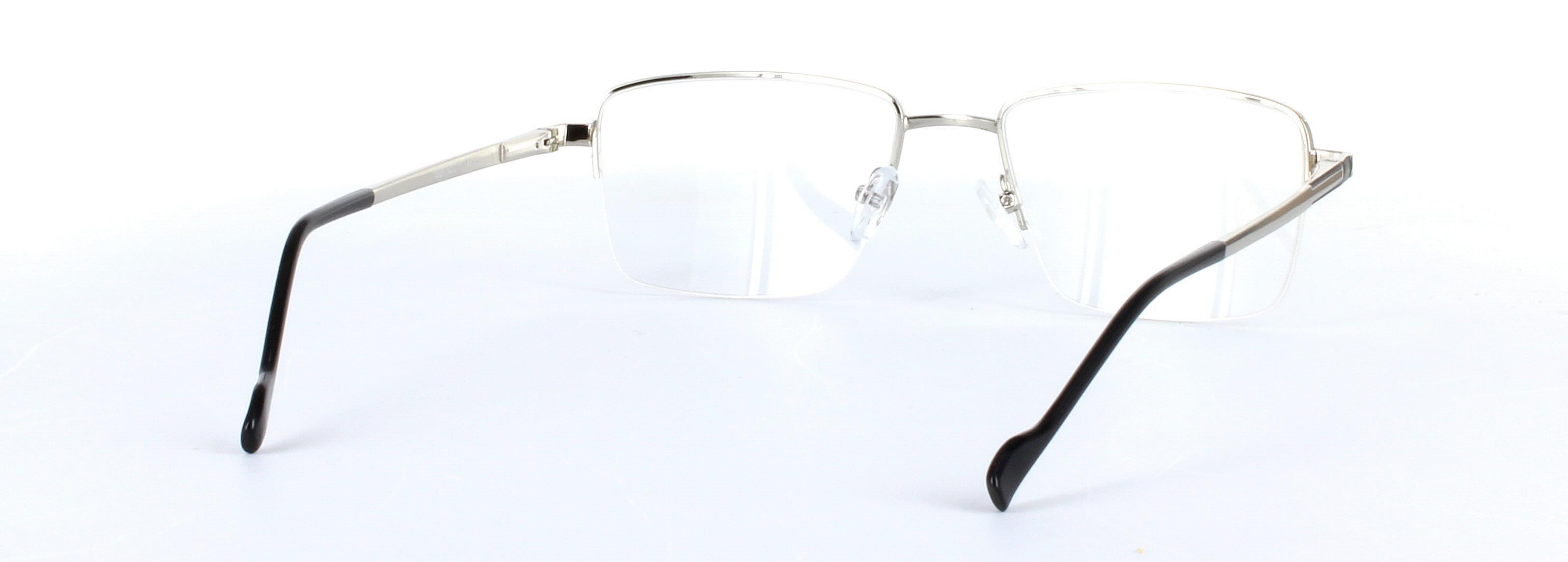 Miguel Silver Semi Rimless Metal Glasses - Image View 4