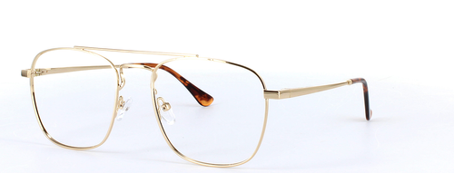 Enrique Gold Full Rim Aviator Metal Glasses - Image View 1