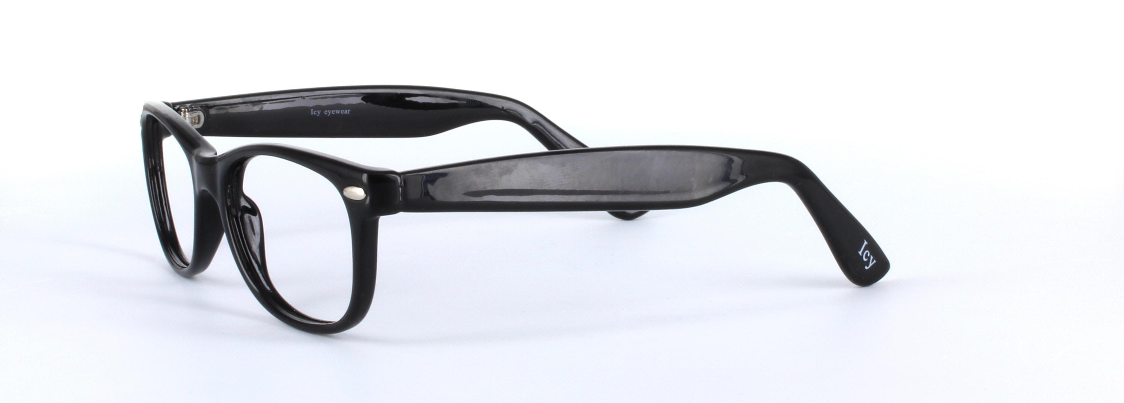 Costa Rica Black Full Rim Oval Plastic Glasses  - Image View 2