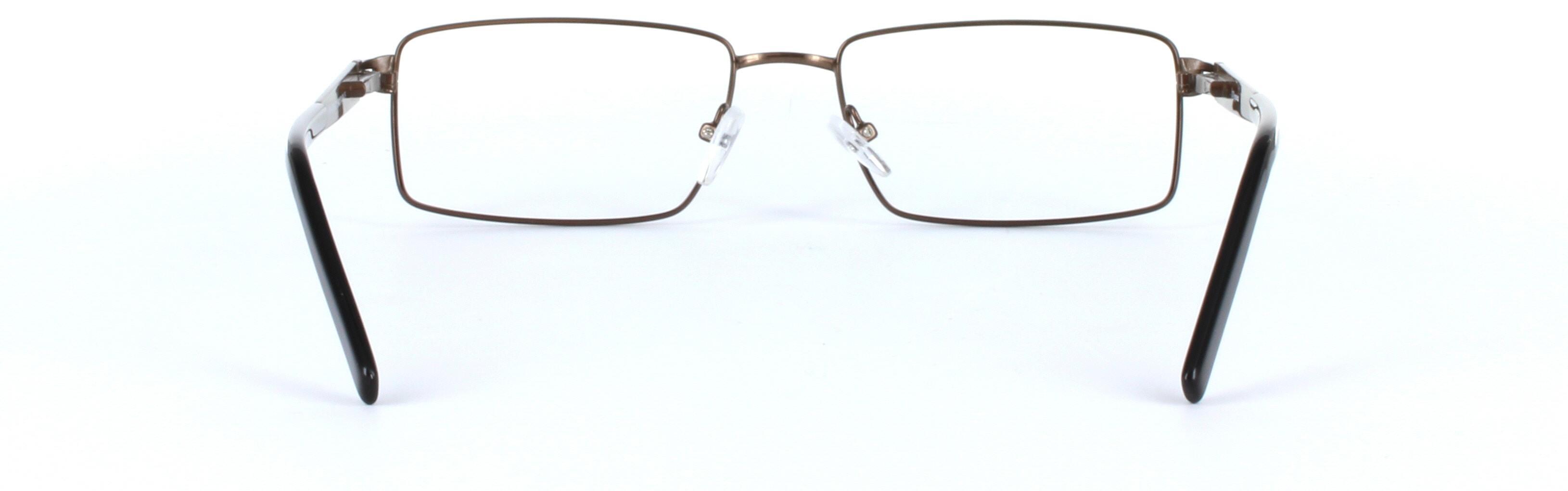 Brown Full Rim Rectangular Metal Glasses Varna - Image View 3