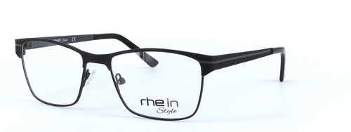 Lyra Black Full Rim Oval Metal Glasses - Image View 1