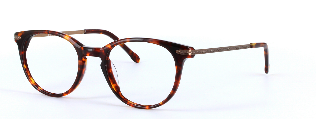 Amanda Tortoise Full Rim Round Plastic Glasses - Image View 1