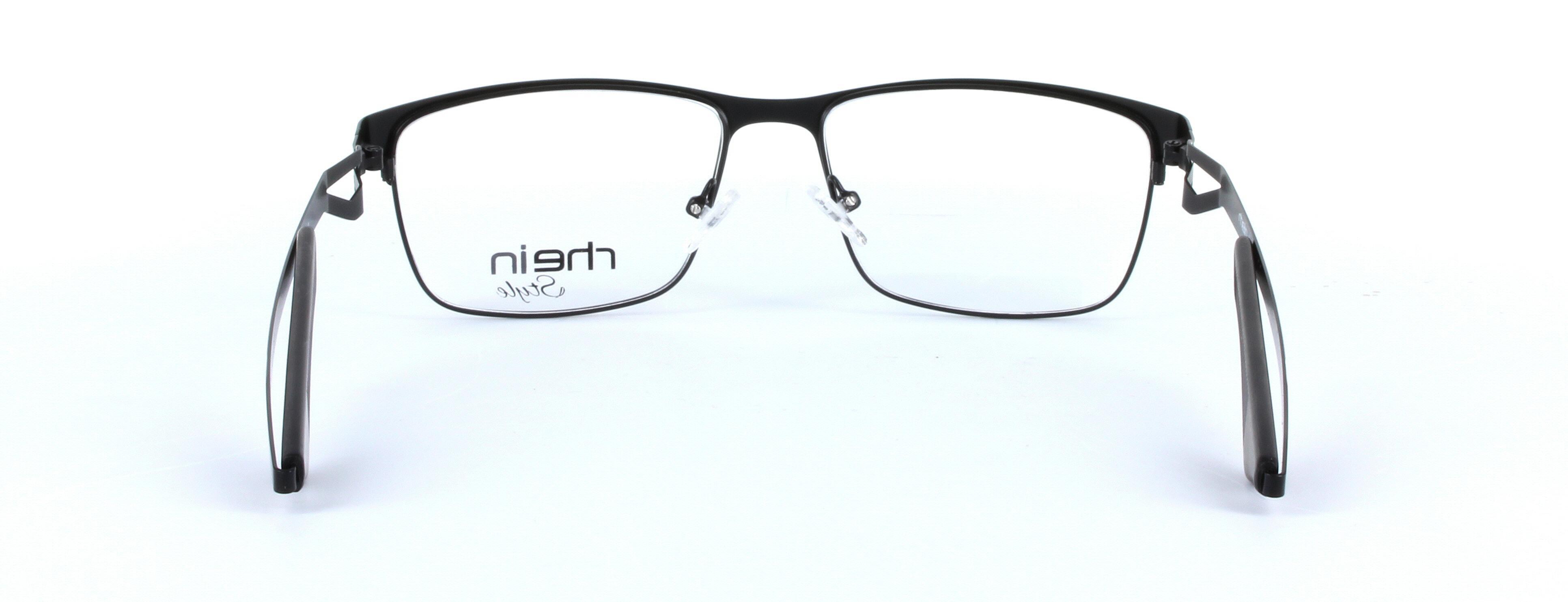 Carl Black Full Rim Round Metal Glasses - Image View 3