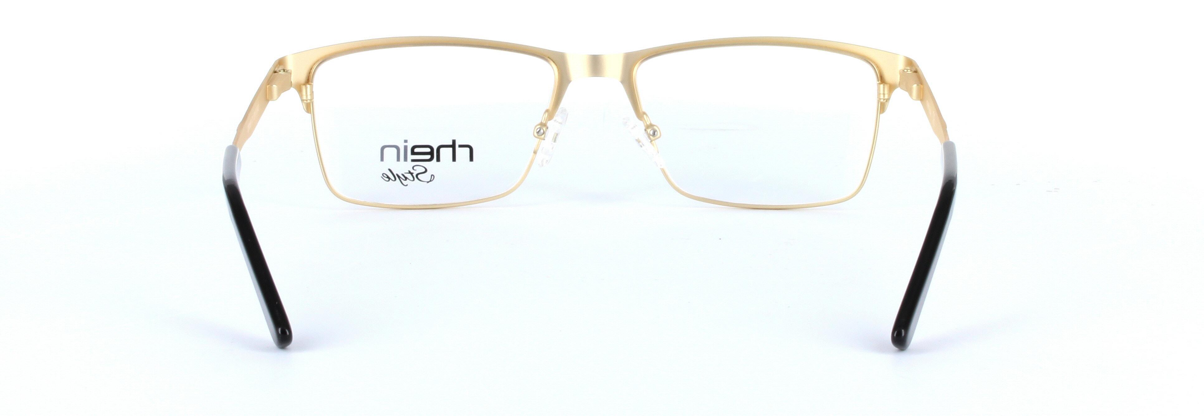 Codey Black Full Rim Oval Rectangular Metal Glasses - Image View 3