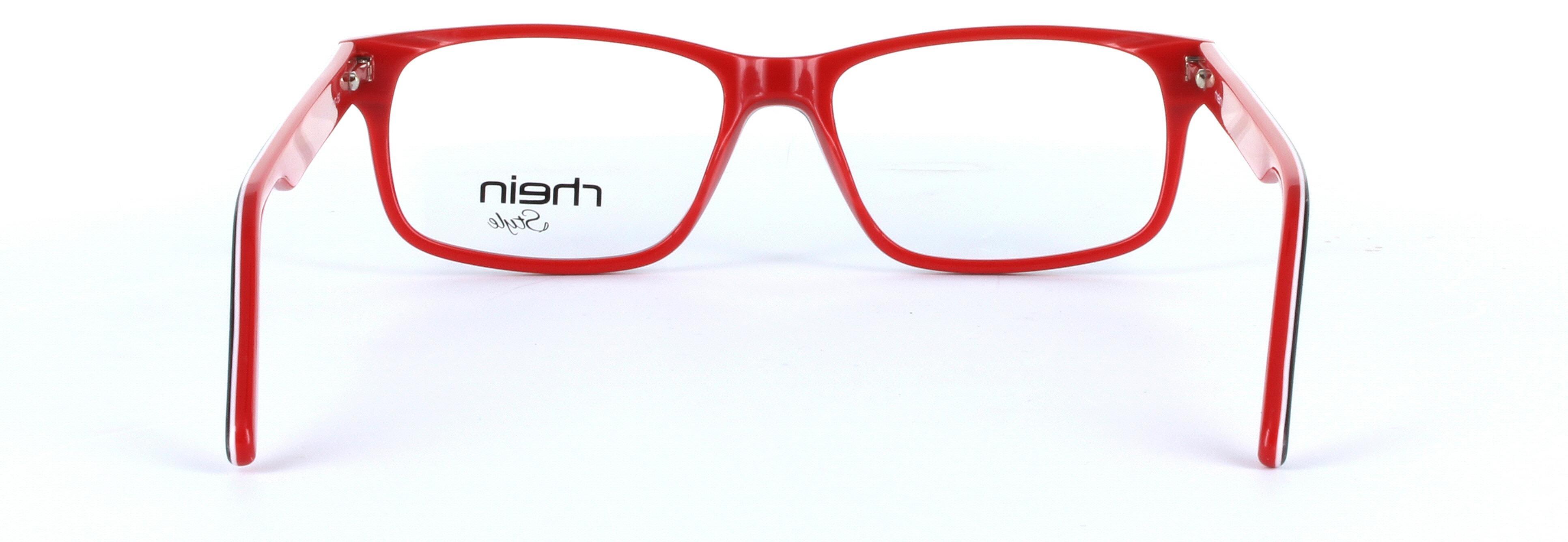 Carson Black and Red Full Rim Oval Rectangular Plastic Glasses - Image View 3