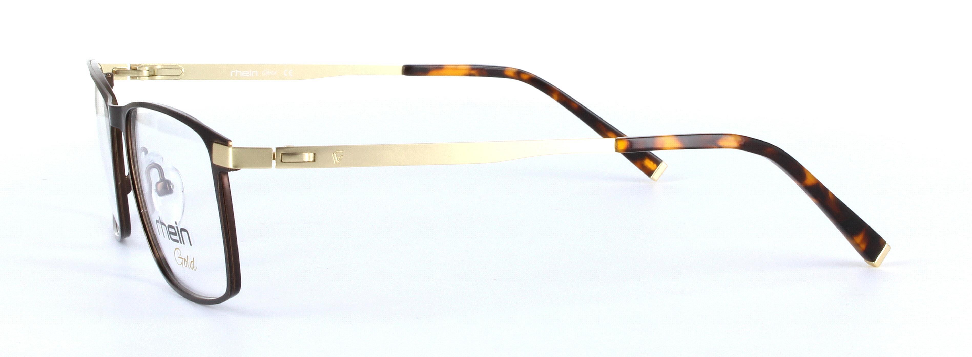 Adam Brown Oval Rectangular Metal Glasses - Image View 2