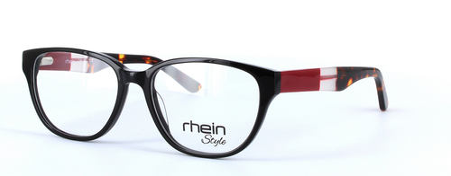 Felicia Black Full Rim Oval Round Plastic Glasses - Image View 1