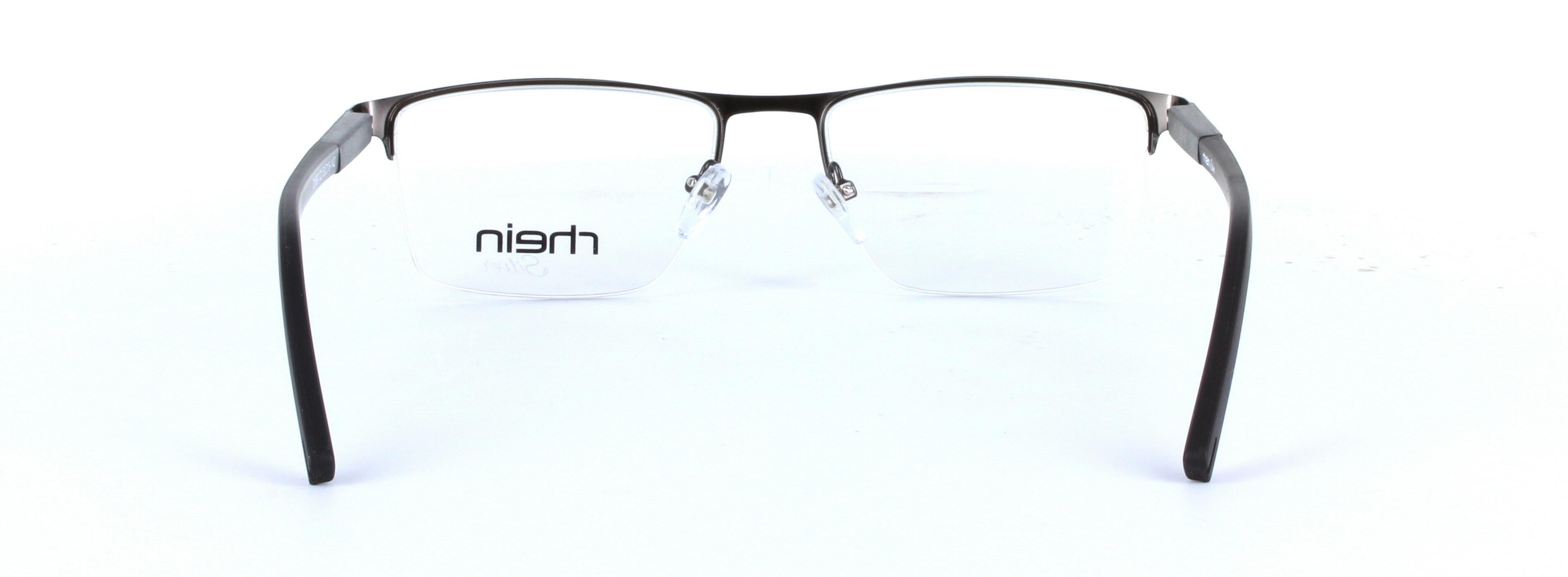 Dell Black Semi Rimless Rectangular Metal Glasses - Image View 3