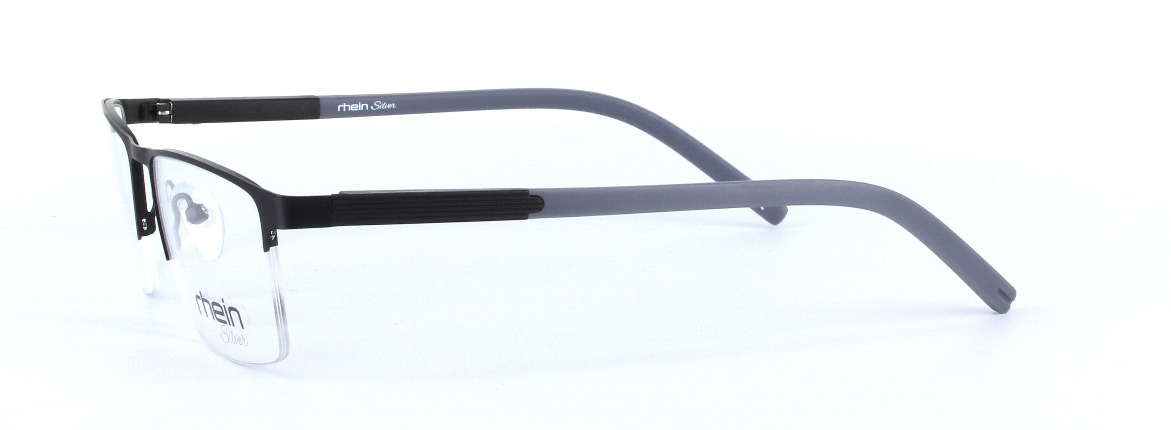 Dell Grey Semi Rimless Rectangular Metal Glasses - Image View 2