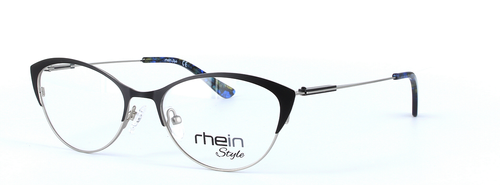 Felicity Black Full Rim Oval Round Metal Glasses - Image View 1