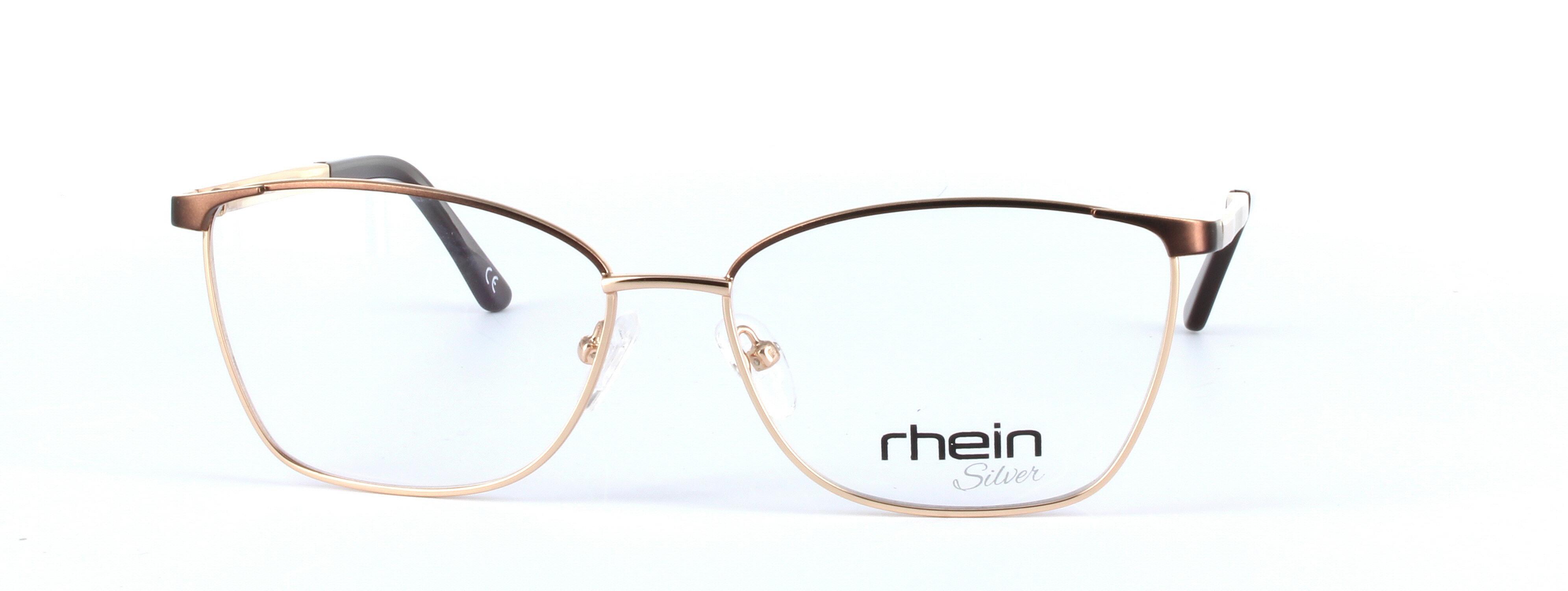 Allegra Brown Full Rim Oval Round Metal Glasses - Image View 5