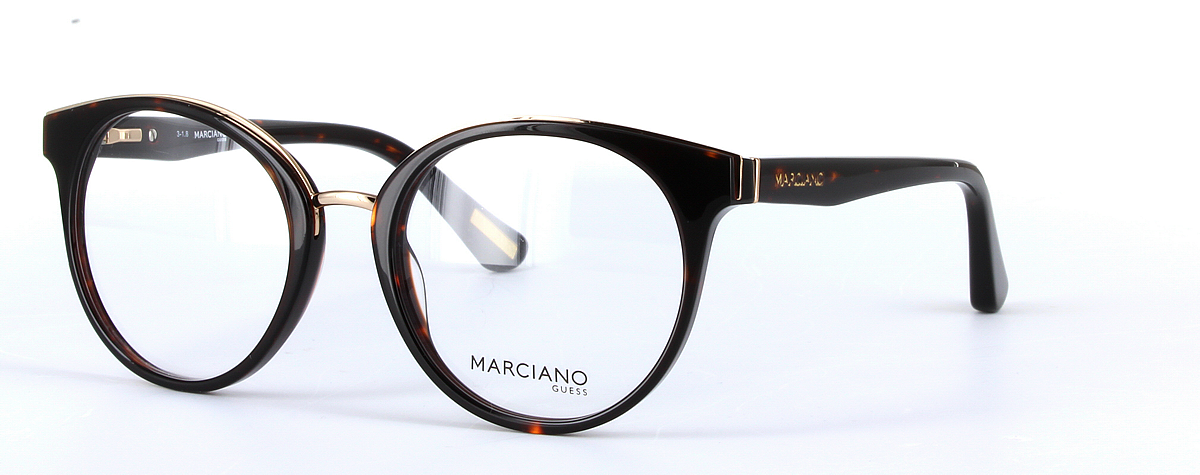 GUESS MARCIANO (GM0303-052) Tortoise Full Rim Oval Acetate Glasses - Image View 1