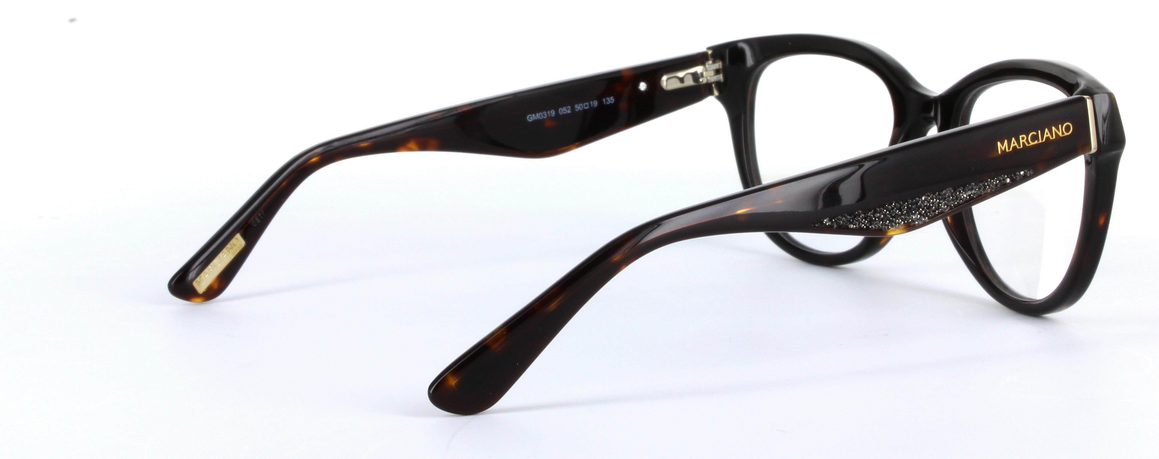 GUESS MARCIANO (GM0319-052) Tortoise Full Rim Oval Acetate Glasses - Image View 4