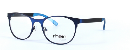 Isra Blue Full Rim Round Metal Glasses - Image View 1