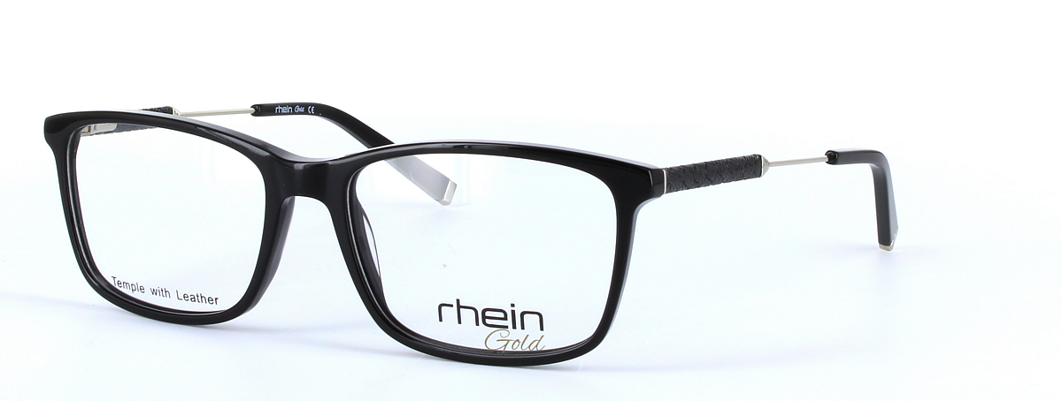 Durham Black Full Rim Oval Rectangular Plastic Glasses - Image View 1