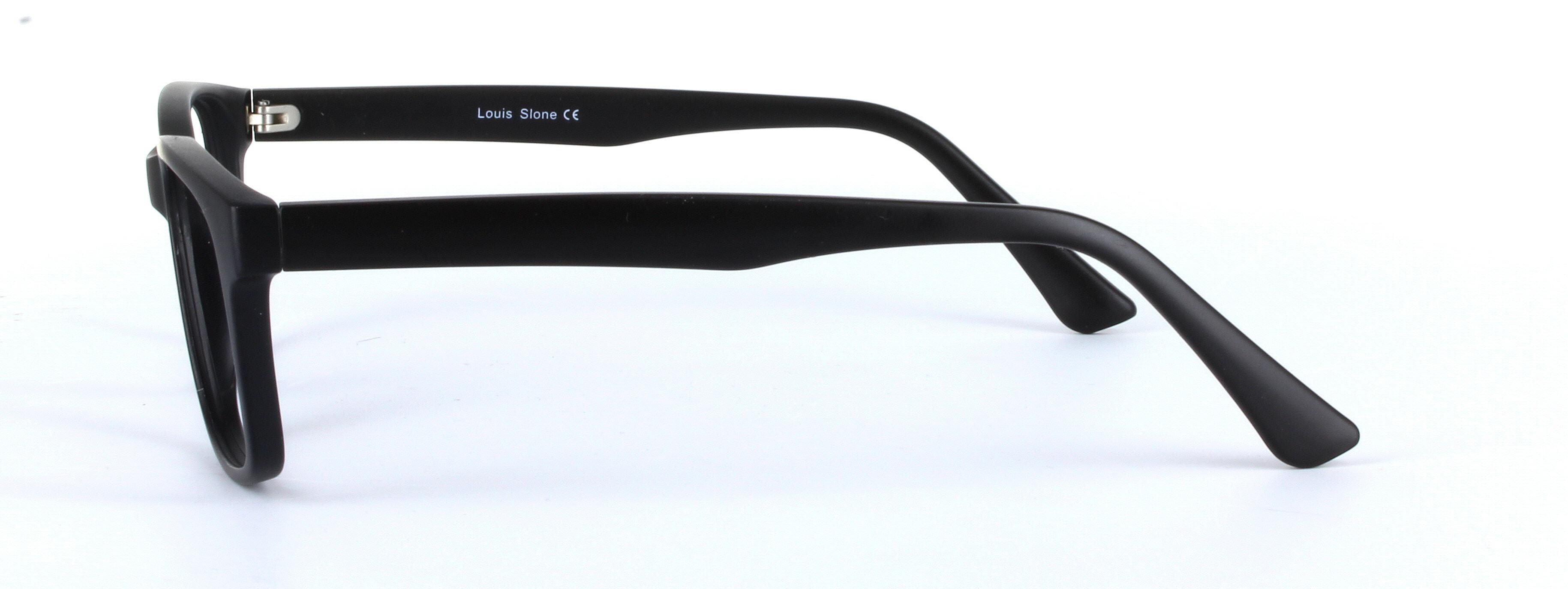 Chelsea Black Oval Square Plastic Glasses - Image View 2