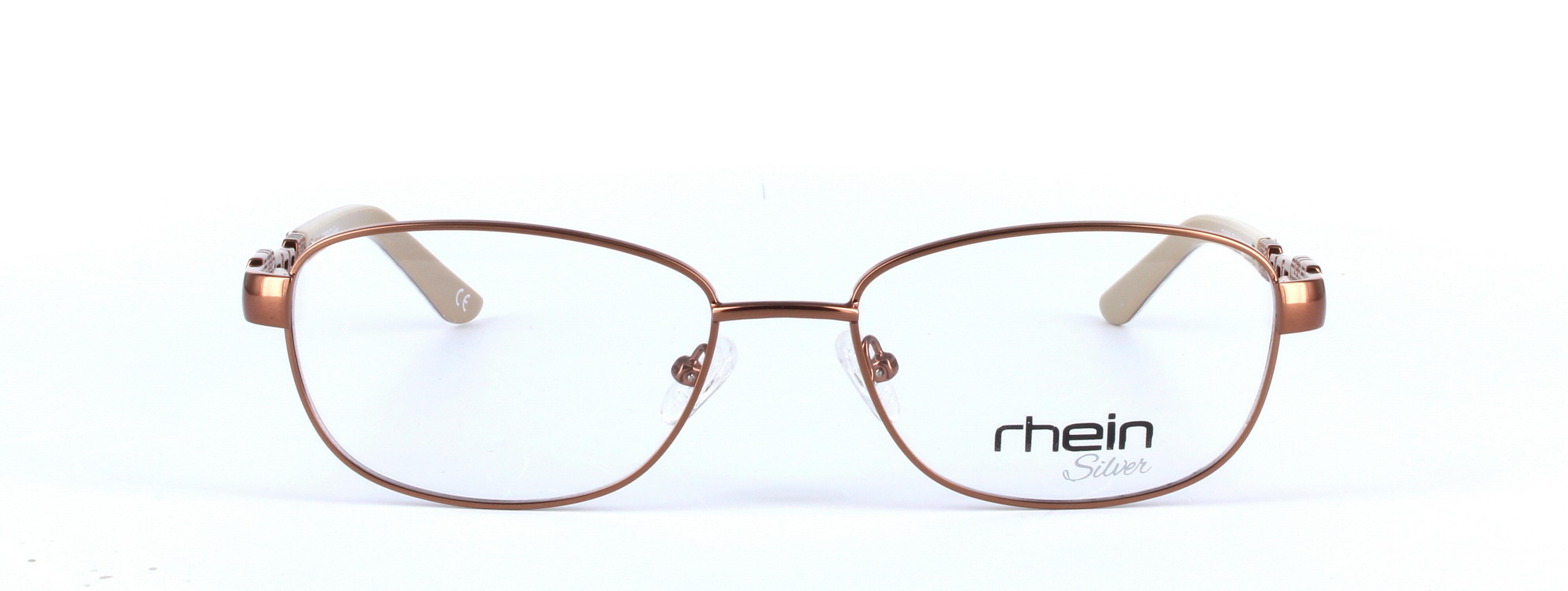 Leila Brown Full Rim Oval Metal Glasses - Image View 5