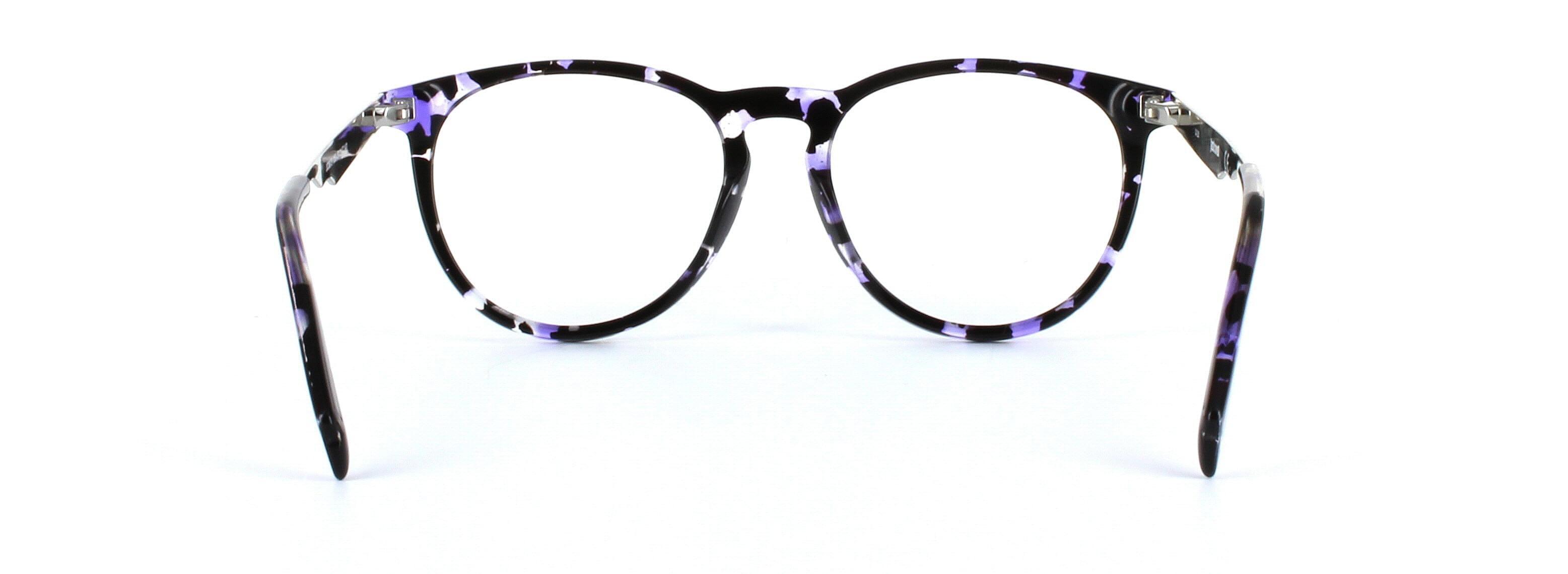 JUST CAVALLI (JC0879-055) Black and Purple Full Rim Round Acetate Glasses - Image View 3