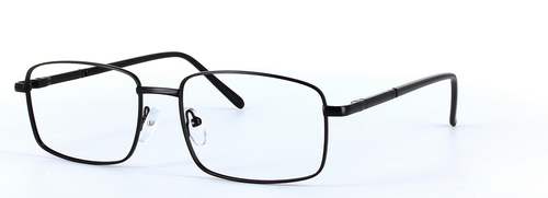 Jasper Black Full Rim Rectangular Metal Glasses - Image View 1