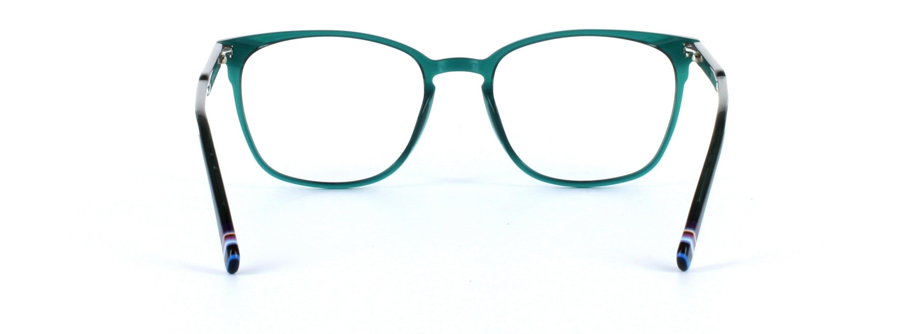 Astley Turquoise Full Rim Round Acetate Glasses - Image View 3