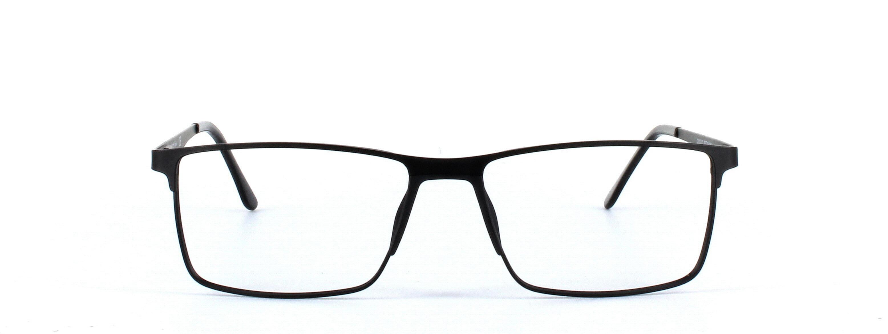Burnaby Black Full Rim Rectangular Metal Glasses - Image View 5