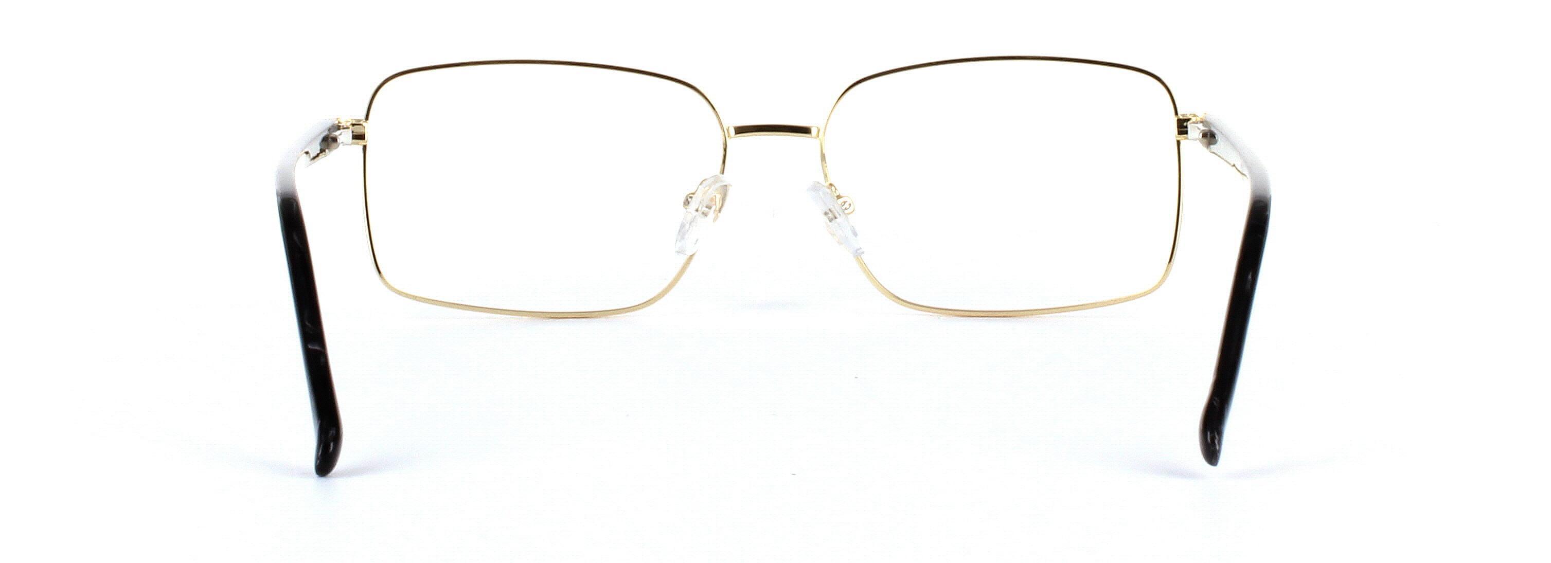 Marlborough Gold Full Rim Rectangular Glasses - Image View 3