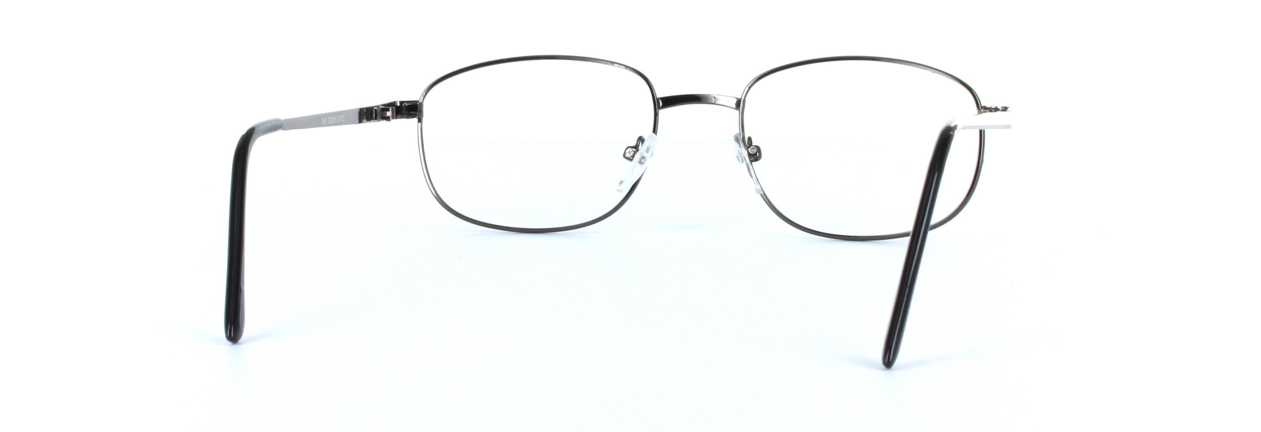 Ashton Gunmetal Full Rim Rectangular Metal Glasses - Image View 3