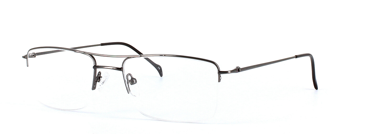 Oklahoma Gunmetal Semi Rimless Metal Glasses - Image View 1