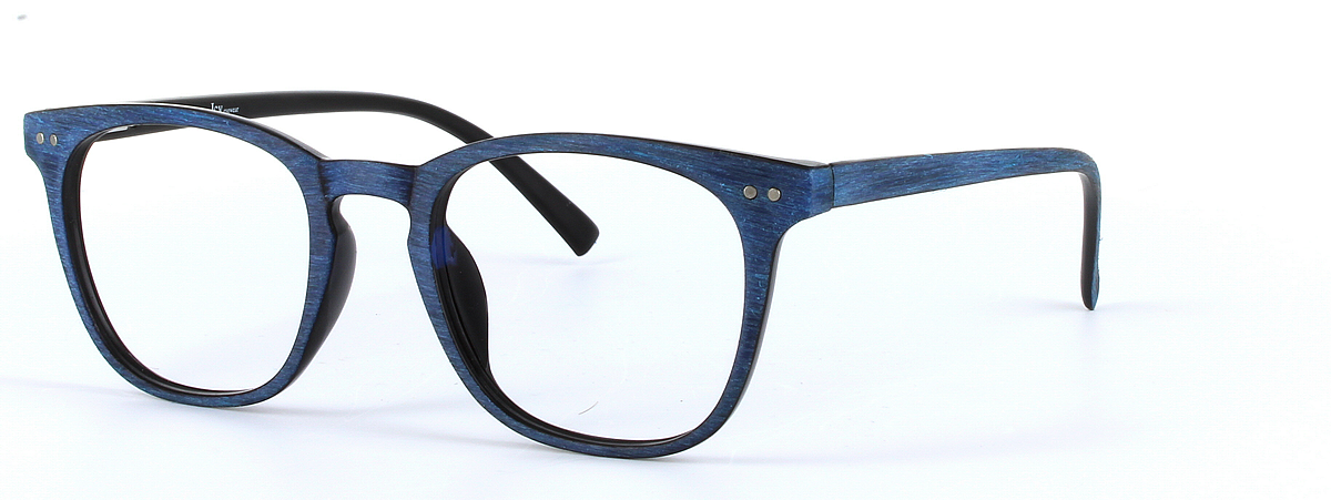 Aubrey Blue Full Rim Oval Round Plastic Glasses - Image View 1
