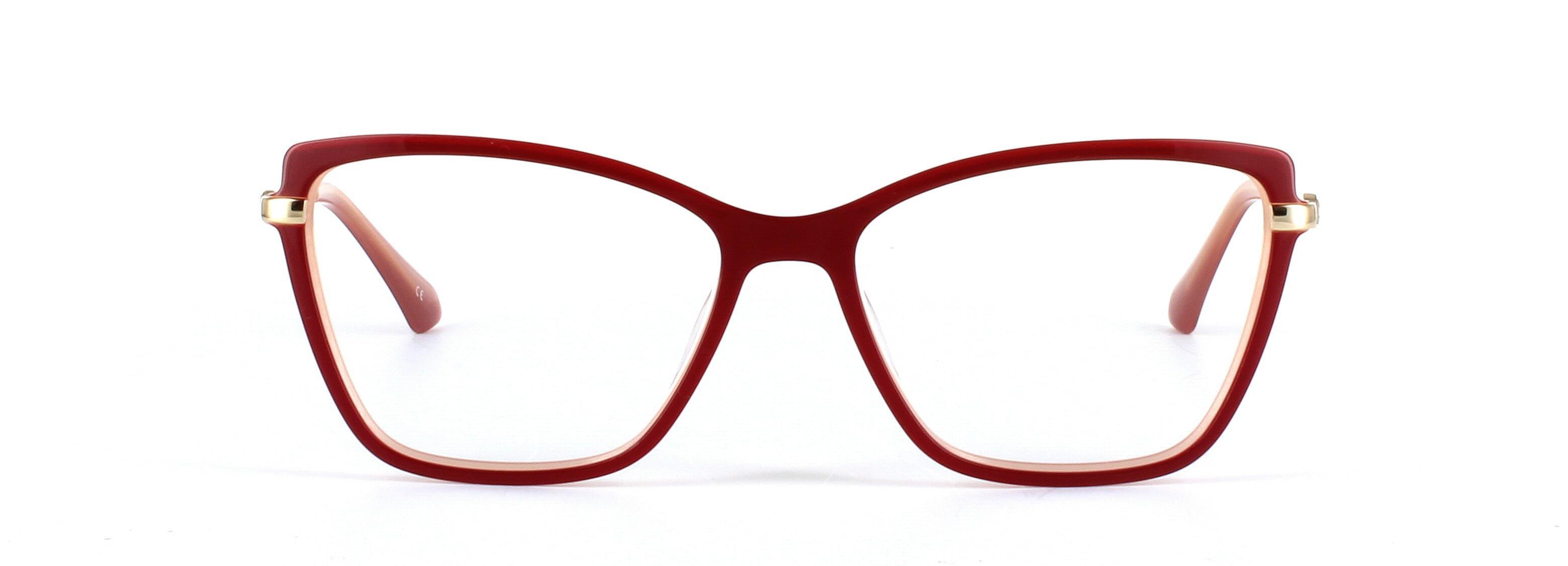 Jeanine Red Full Rim Acetate Glasses - Image View 5