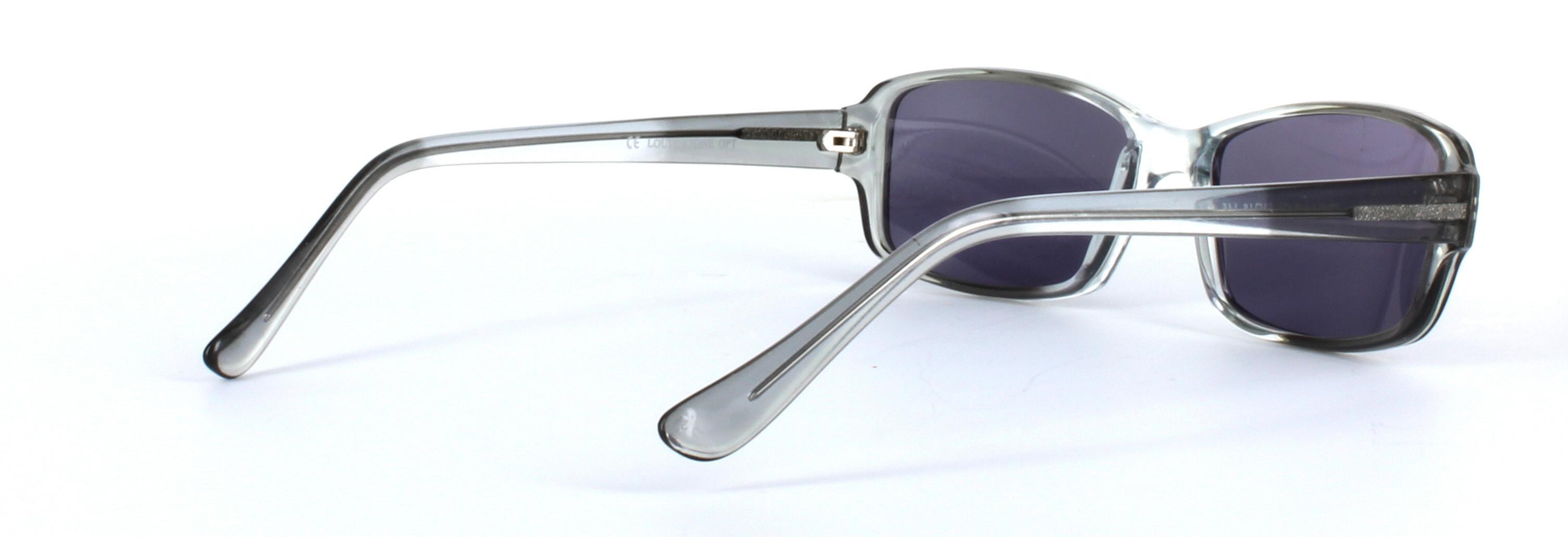 Chico Grey Full Rim Rectangular Plastic Sunglasses - Image View 4