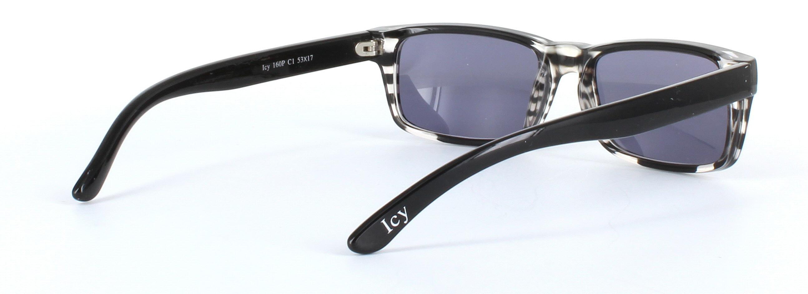 ICY 160 Grey Full Rim Rectangular Plastic Prescription Sunglasses - Image View 4