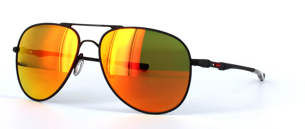 Oakley Elmont Black Full Rim Aviator Metal Sunglasses - Image View 1