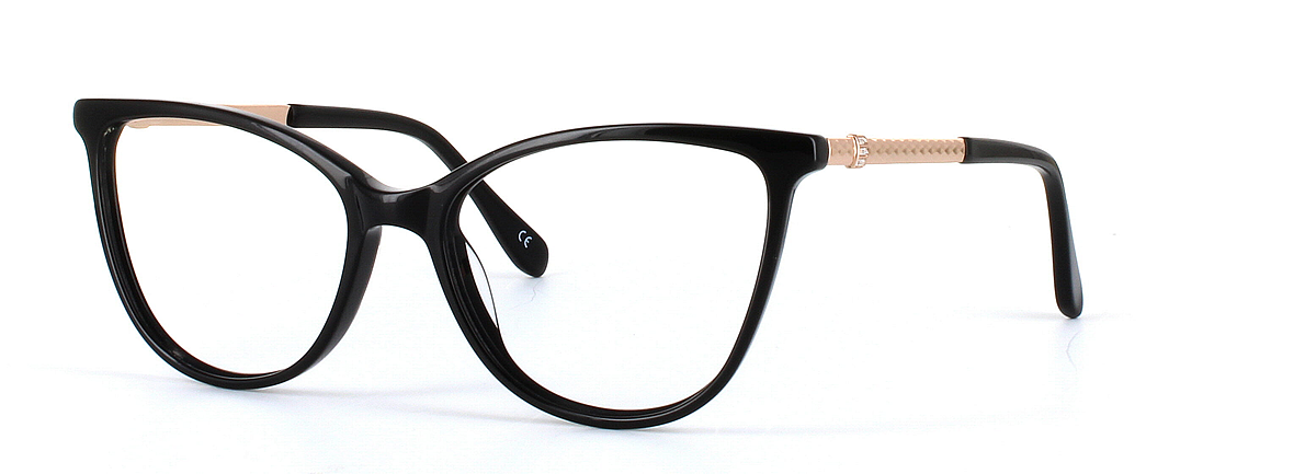 Callie Black Full Rim Cat Eye Acetate Glasses - Image View 1