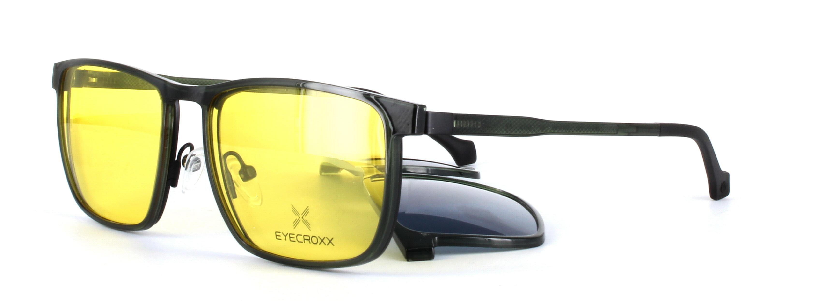 Eyecroxx 601-C2 Black Full Rim Metal Glasses - Image View 2
